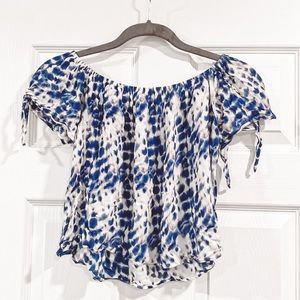 Blue tie-dye Top